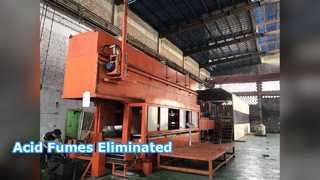 Sala sellada con humo ácido y depurador